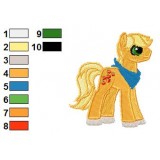 Applejack My Little Pony Embroidery Design 07